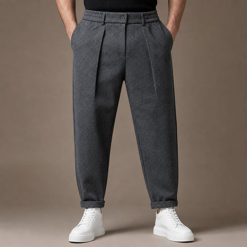 Chino Pants Mélange Stretch Business Casual in Gray – Tarlano Premium Menswear