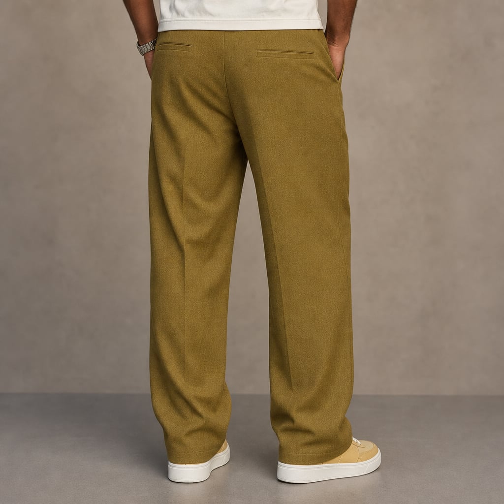 Cargo Pants Wide Leg Cotton Drawstring Waist Khaki – Full Look
