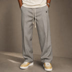 Cargo Pants Wide Leg Cotton Drawstring Waist in Light Gray – Tarlano Premium Menswear