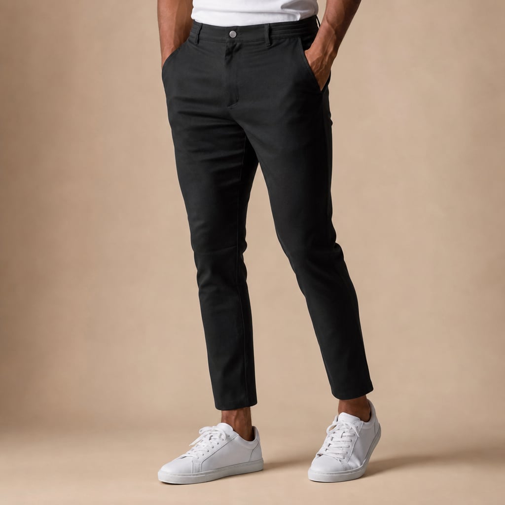 Cargo Pants Slim Fit Water-Resistant Stretch Black – Product Photo