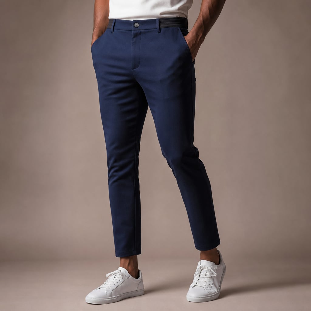 Cargo Pants Slim Fit Water-Resistant Stretch Blue – Product Photo