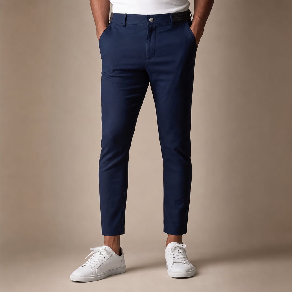 Cargo Pants Slim Fit Water-Resistant Stretch in Blue – Tarlano Premium Menswear