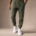 Cargo Pants Cotton Blend Jogger Drawstring Waist Olive Green – Product Photo