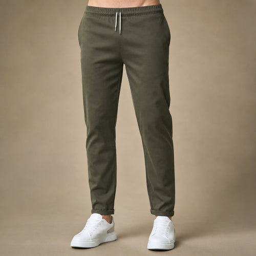 Chino Pants Slim Fit Stretch in Army Green – Tarlano Premium Menswear