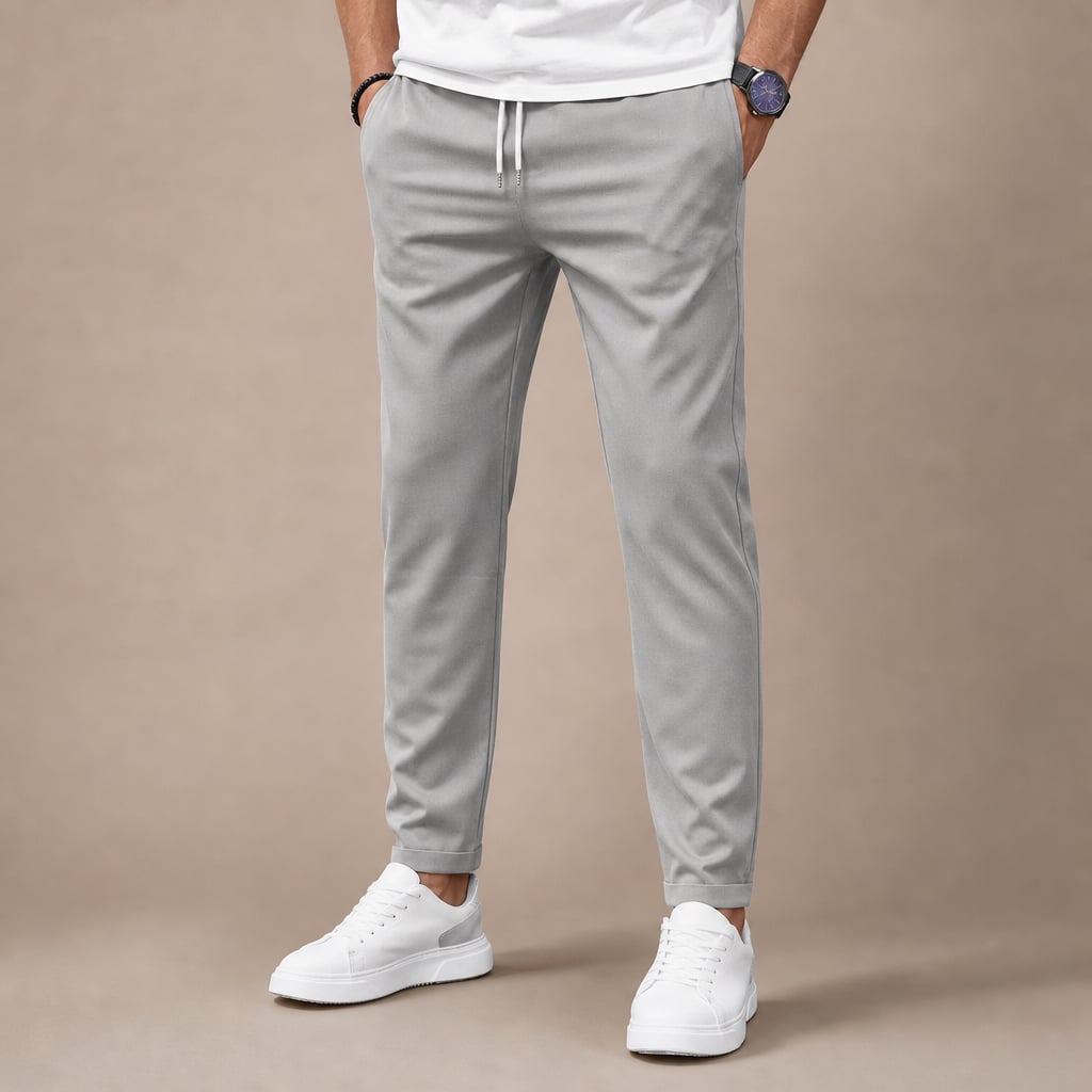 Chino Pants Slim Fit Stretch Gray – Product Photo