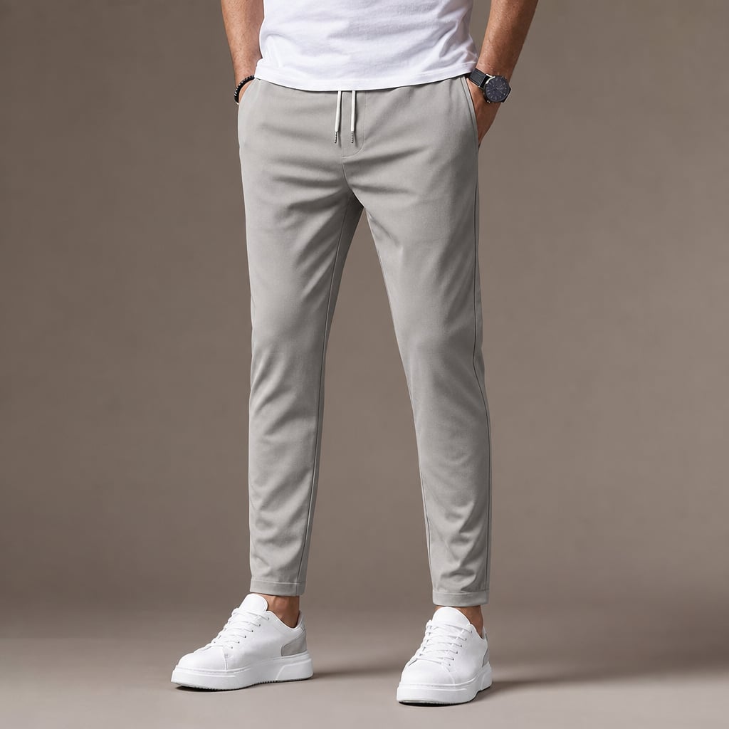 Chino Pants Slim Fit Stretch in Gray – Tarlano Premium Menswear