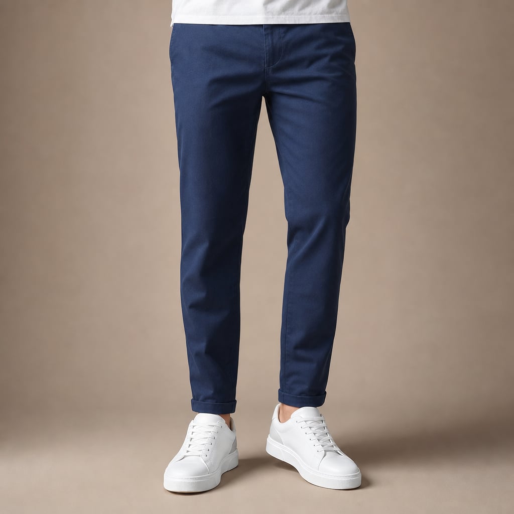 Chino Pants Slim Fit Stretch Navy Blue – Product Photo