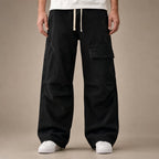 Cargo Pants Wide Leg Relaxed Fit Black – Product Photo