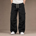 Cargo Pants Wide Leg Relaxed Fit in Black – Tarlano Premium Menswear