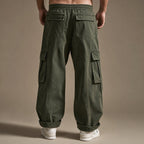 Cargo Pants Wide Leg Relaxed Fit Green – Full Look