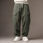 Cargo Pants Wide Leg Relaxed Fit Green – Product Photo