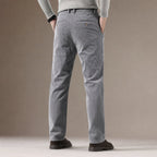 Chino Pants Corduroy Tapered Fit Gray – Full Look