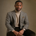 Blazer Houndstooth Check Classic Fit Khaki Khaki – Product Photo