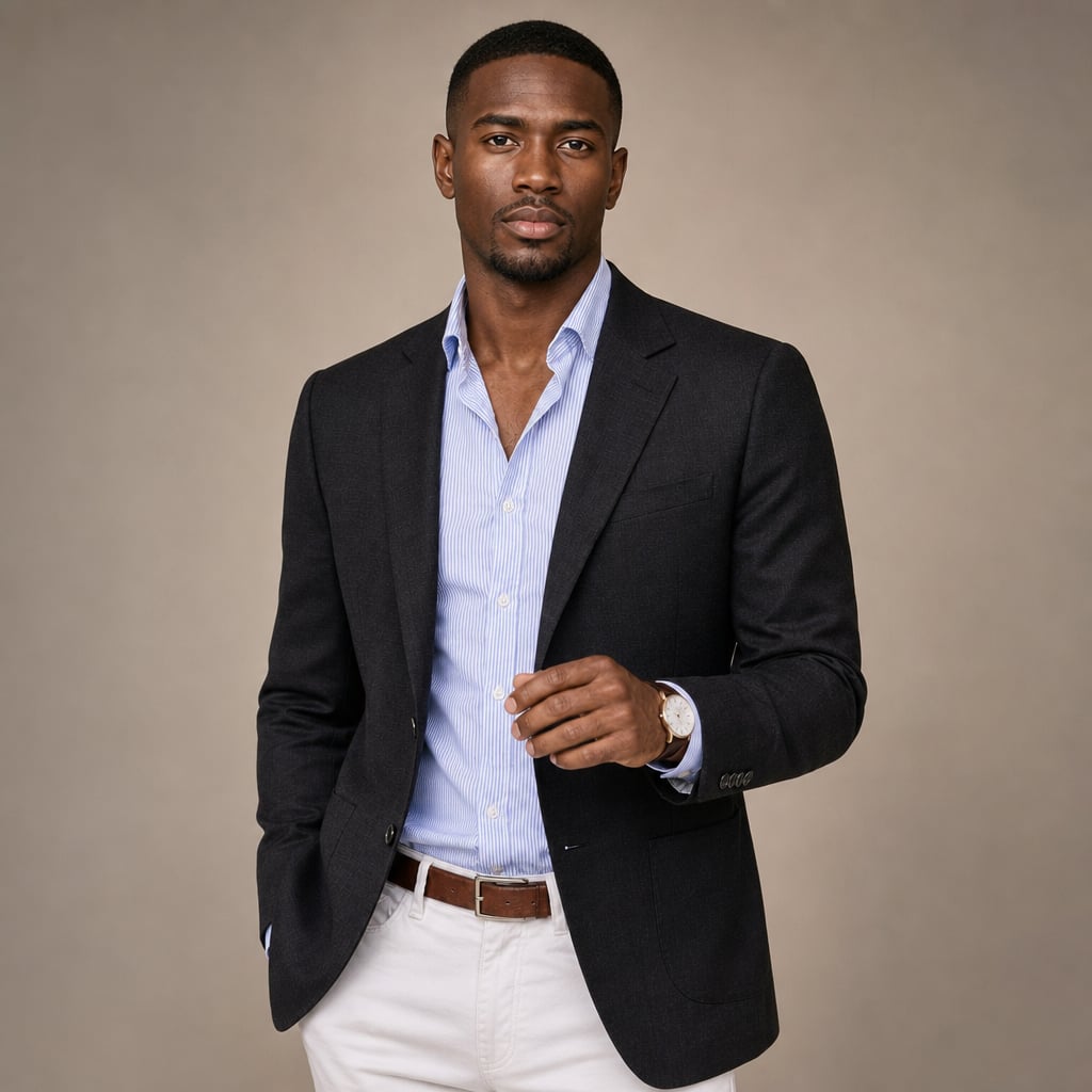 Blazer Knit Notch Lapel Tailored Fit in Black – Tarlano Premium Menswear