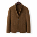 Sport Coat Wool Blend Stand Collar Brown – Product Photo