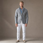 Sport Coat Wool Blend Stand Collar in Gray – Tarlano Premium Menswear