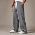 Corduroy Pants Relaxed Fit Stretch Gray – Side Angle View