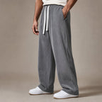 Corduroy Pants Relaxed Fit Stretch Gray – Side Angle View