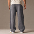 Corduroy Pants Relaxed Fit Stretch Gray – Full Look