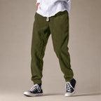 Cargo Pants Relaxed Fit Drawstring Waist Army Green – Product Photo