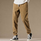 Cargo Pants Relaxed Fit Drawstring Waist Khaki – Product Photo