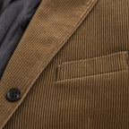 Blazers Corduroy Relaxed Fit Brown – Fabric and Detail Close-Up