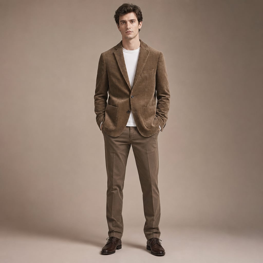 Blazers Corduroy Relaxed Fit Brown – Full Look