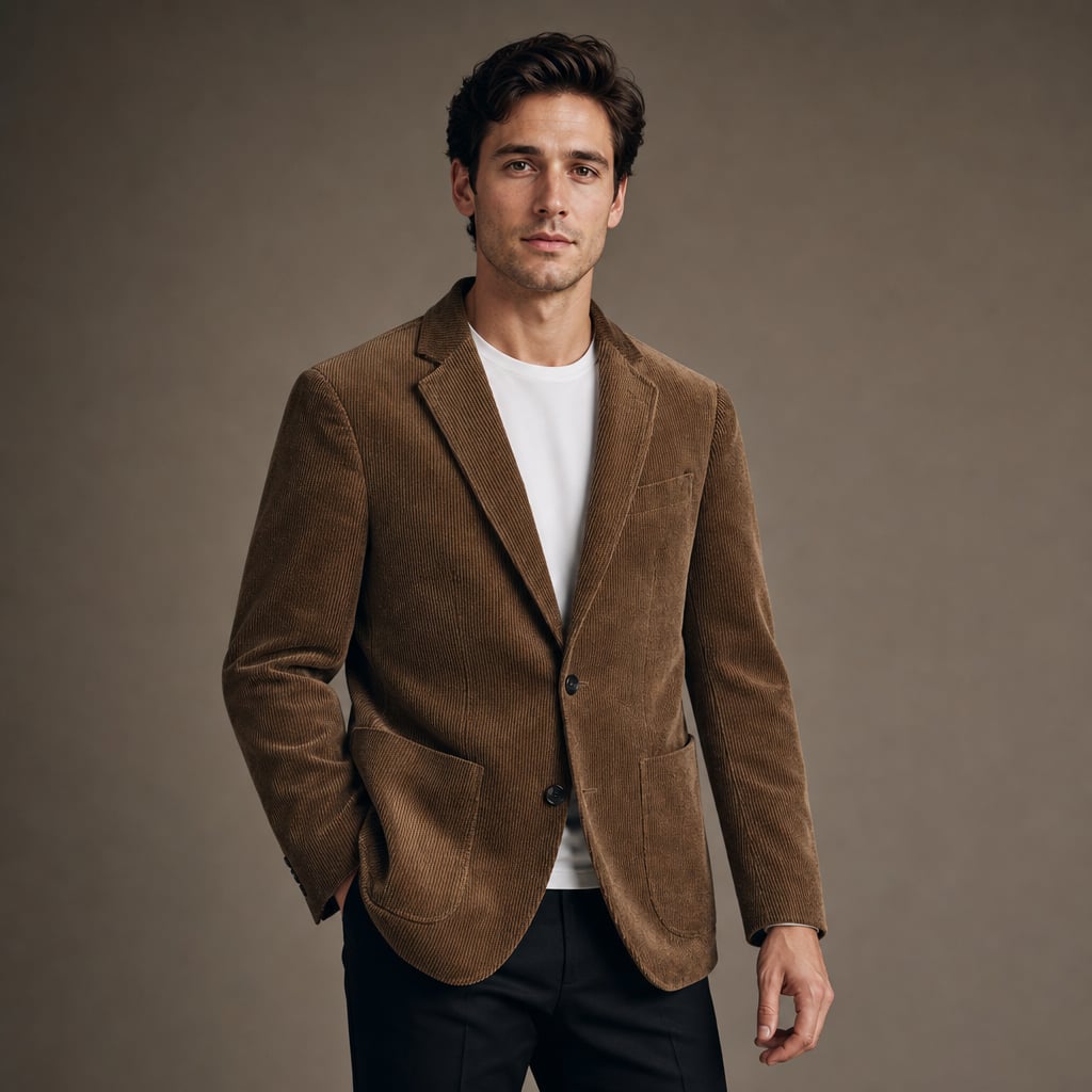 Blazers Corduroy Relaxed Fit Brown – Product Photo