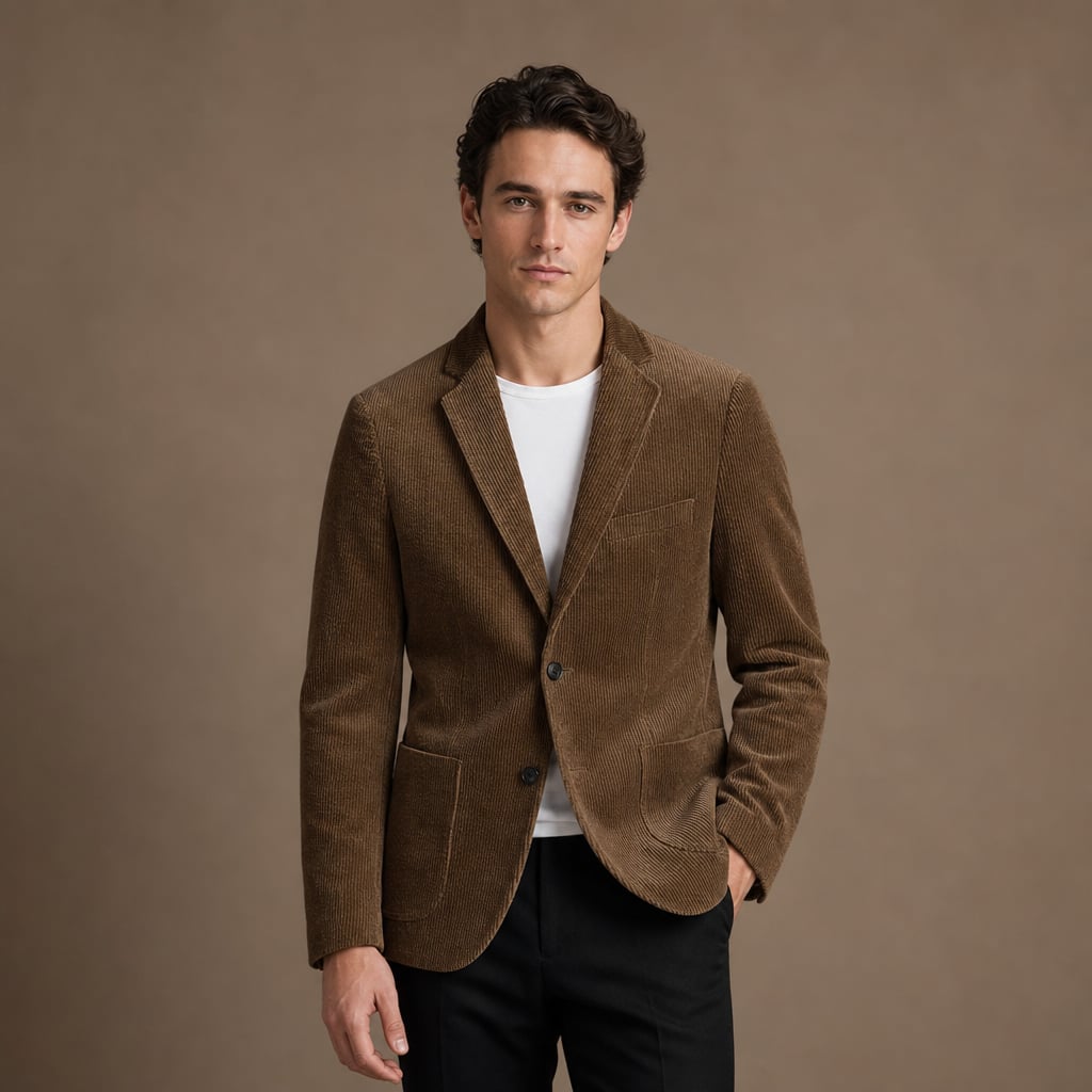 Blazers Corduroy Relaxed Fit in Brown – Tarlano Premium Menswear