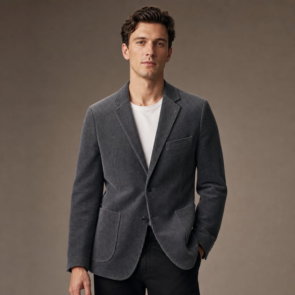 Blazers Corduroy Relaxed Fit in Grey – Tarlano Premium Menswear