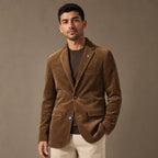 Corduroy Blazer Single Breasted Structured in Brown – Tarlano Premium Menswear