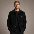 Corduroy Blazer Lapel Loose Fit Black – Product Photo