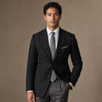 Blazer Check Pattern Tailored Fit in Black – Tarlano Premium Menswear