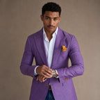 Blazer Check Pattern Tailored Fit Purple – Product Photo