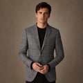 Blazer Check Pattern Slim Fit Lightweight Dark Grey – Product Photo
