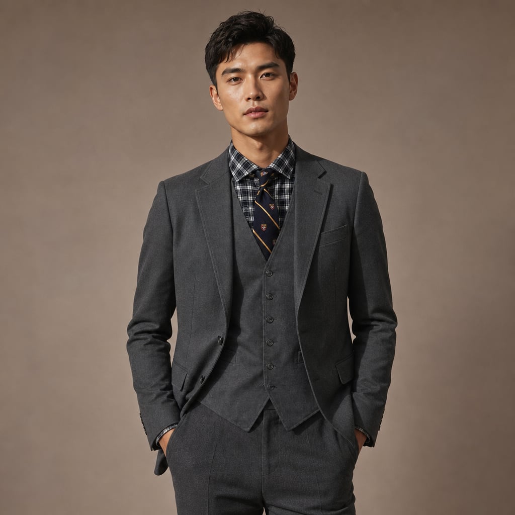 Waistcoat Faux Suede Slim Fit Dark Gray – Product Photo