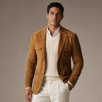 Blazer Suede Relaxed Fit Brown Brown – Side Angle View