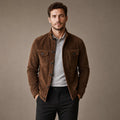 Sports Jacket Suede Finish Workwear Chore Coat Brown – Product Photo