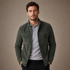 Sports Jacket Suede Finish Workwear Chore Coat Green – Product Photo