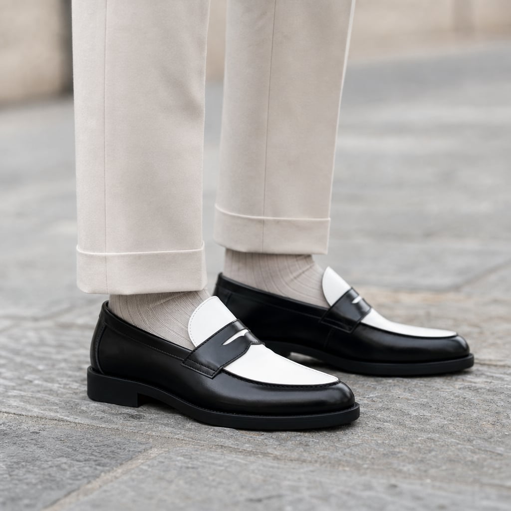 Penny Loafers Vegan Leather Slip On in Black – Tarlano Premium Menswear