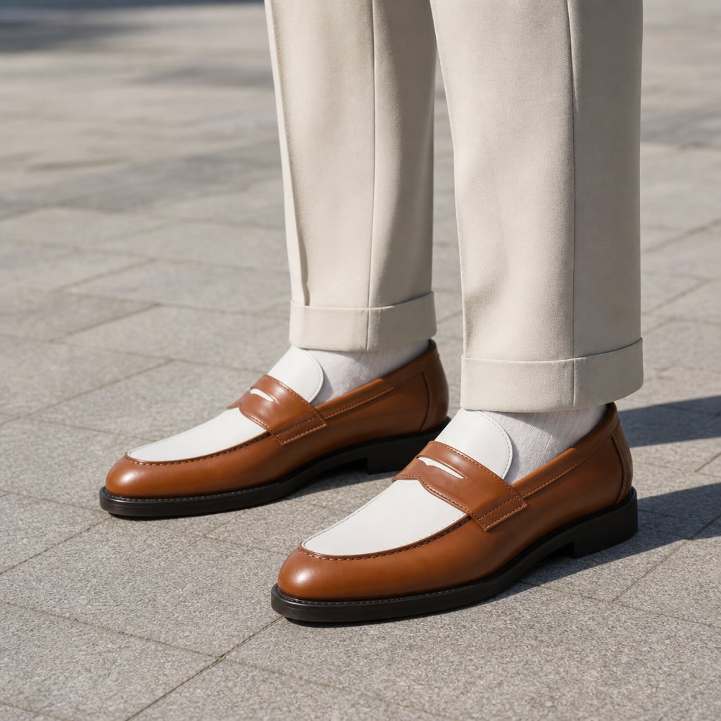 Penny Loafers Vegan Leather Slip On in Brown – Tarlano Premium Menswear