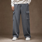 Cargo Pants Relaxed Fit Fleece Dark Gray – Product Photo