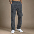 Cargo Pants Relaxed Fit Elastic Waist Army Gray – Product Photo