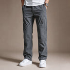 Cargo Pants Relaxed Fit Elastic Waist in Army Gray – Tarlano Premium Menswear