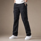 Cargo Pants Relaxed Fit Elastic Waist Black – Product Photo