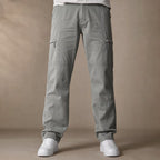 Cargo Pants Relaxed Fit Elastic Waist Slate – Product Photo