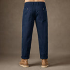 Cargo Pants Cotton Relaxed Fit Navy Blue – Full Look