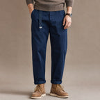 Cargo Pants Cotton Relaxed Fit in Navy Blue – Tarlano Premium Menswear