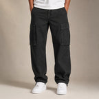 Cargo Pants Relaxed Fit Cotton Blend Black – Product Photo