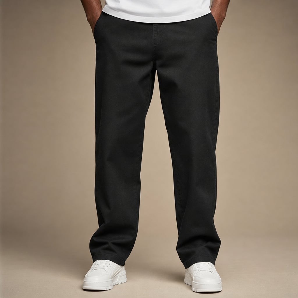 Cargo Jeans Straight Leg Regular Fit in Black – Tarlano Premium Menswear